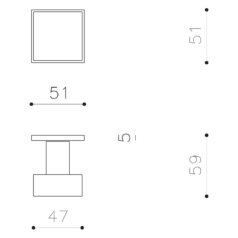 Olivari Deurknop Diana vast antraciet mat titaan PVD Olivari Deurknop Diana vast antraciet mat titaan PVD