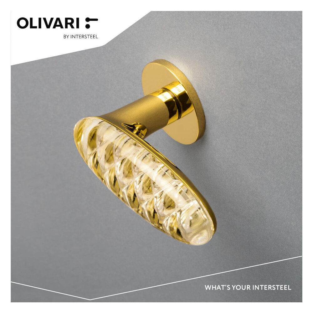 Olivari Deurklink Crystal Diamond op rozet messing titaan PVD Olivari Deurklink Crystal Diamond op rozet messing titaan PVD