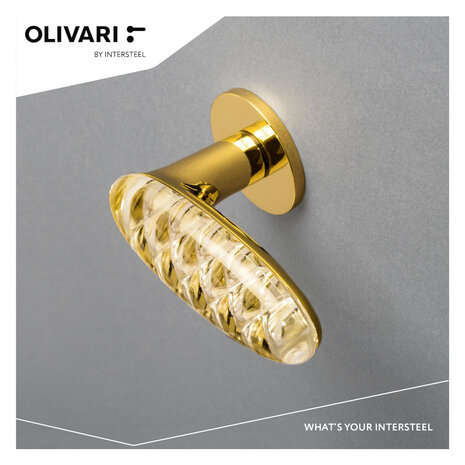 Olivari Deurklink Crystal Diamond op rozet messing titaan PVD Olivari Deurklink Crystal Diamond op rozet messing titaan PVD