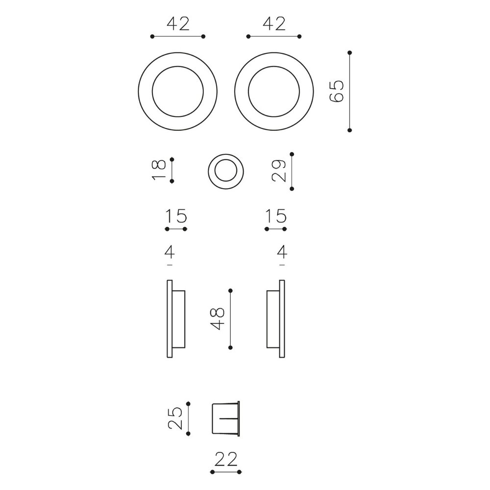 Olivari Schuifdeurkom Dante antraciet titaan PVD Olivari Schuifdeurkom Dante antraciet titaan PVD