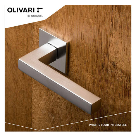 Olivari Deurklink ABC op rozet RVS mat titaan PVD Olivari Deurklink ABC op rozet RVS mat titaan PVD