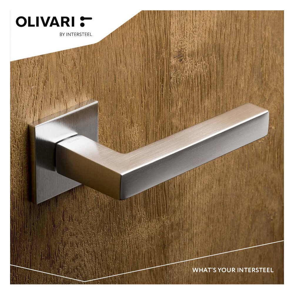 Olivari Deurklink ABC op rozet RVS mat titaan PVD Olivari Deurklink ABC op rozet RVS mat titaan PVD