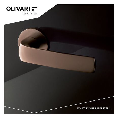 Olivari Deurklink Diva op rozet brons mat titaan PVD Olivari Deurklink Diva op rozet brons mat titaan PVD