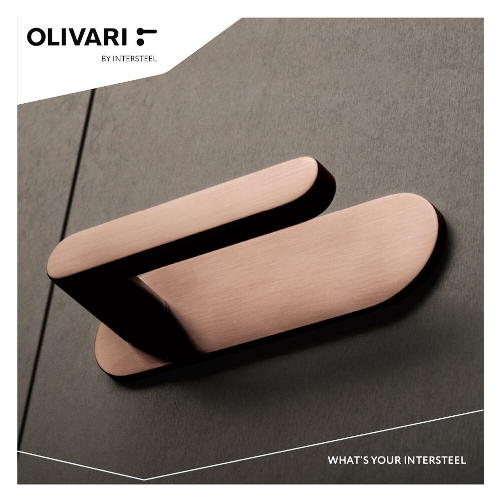 Olivari Deurklink Link op horizontaal schild brons mat titaan PVD Olivari Deurklink Link op horizontaal schild brons mat titaan PVD