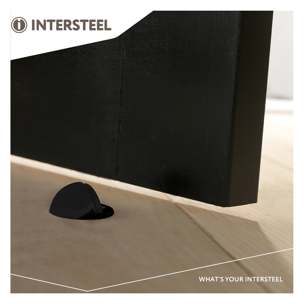 Intersteel Deurstopper rond model mat zwart Intersteel Deurstopper rond model mat zwart