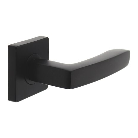 Intersteel Deurklink Minos op vierkant rozet mat zwart