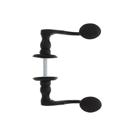 Intersteel Deurklink Posthoorn met rozet schroefgat mat zwart