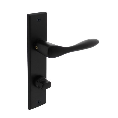 Intersteel Deurklink Banaan met schild WC63/8mm mat zwart