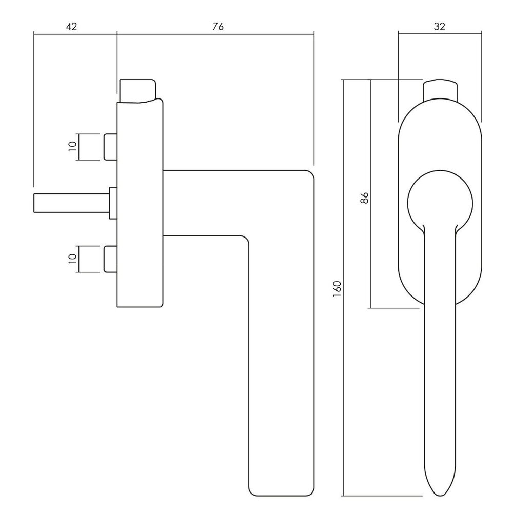 Olivari Raamsluiting Tecno afsluitbaar chroom Olivari Raamsluiting Tecno afsluitbaar chroom