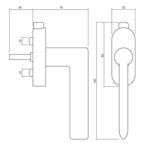 Olivari Raamsluiting Tecno afsluitbaar chroom Olivari Raamsluiting Tecno afsluitbaar chroom