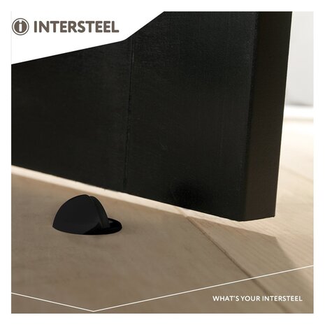 Intersteel Deurstopper rond model mat zwart Intersteel Deurstopper rond model mat zwart