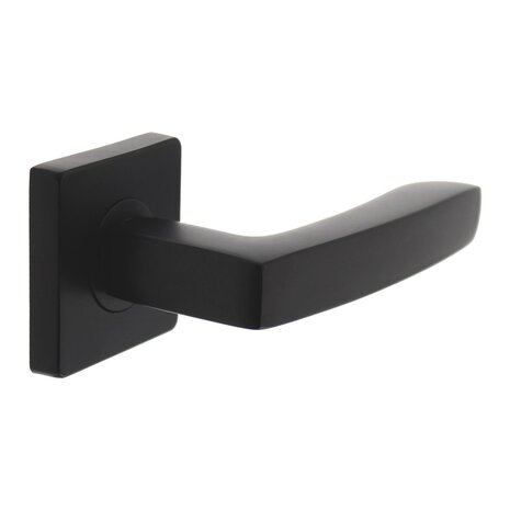 Intersteel Deurklink Minos op vierkant rozet mat zwart