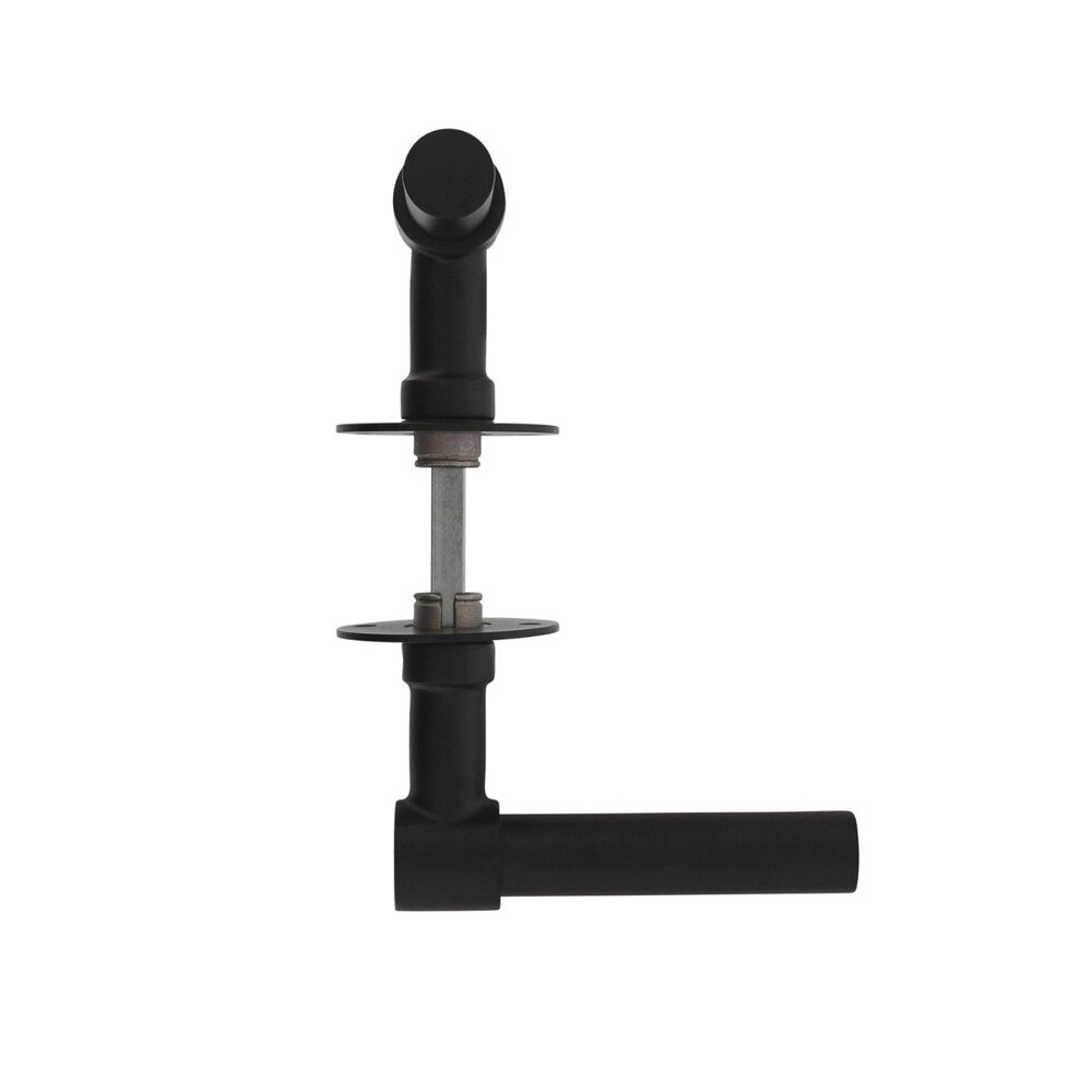 Intersteel Deurklink L/T-model met rozet 2mm RVS/zwart Intersteel Deurklink L/T-model met rozet 2mm RVS/zwart