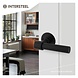 Intersteel Deurklink L/T-model met rozet 2mm RVS/zwart Intersteel Deurklink L/T-model met rozet 2mm RVS/zwart