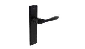 Intersteel Deurklink Banaan met schild blind mat zwart