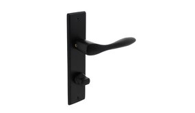 Intersteel Deurklink Banaan met schild WC63/8mm mat zwart