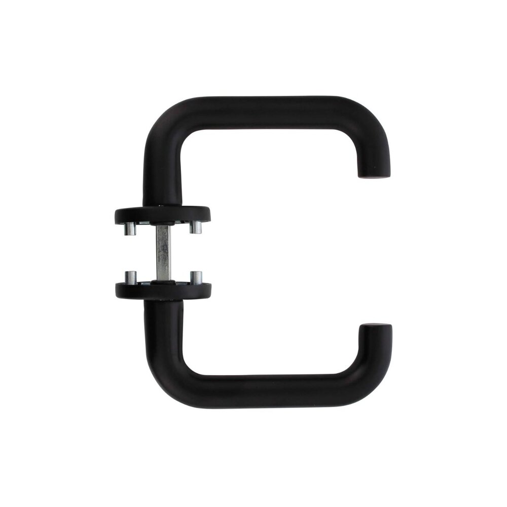 Intersteel Deurklink Rond op rozet aluminium zwart