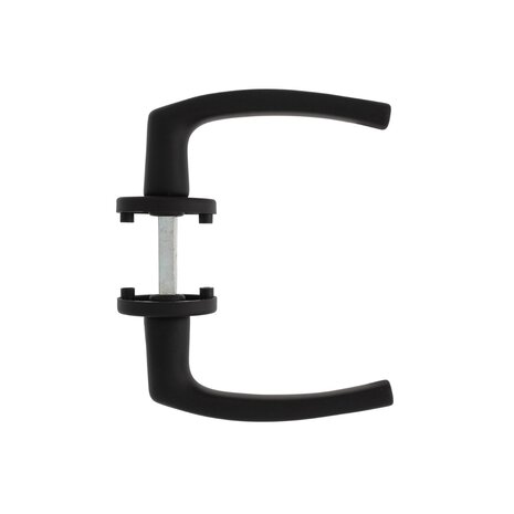 Intersteel Deurklink Denham op rozet aluminium zwart