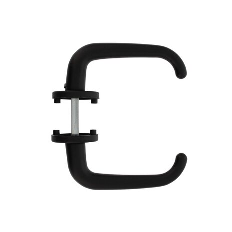 Intersteel Deurklink Cue op rozet aluminium zwart