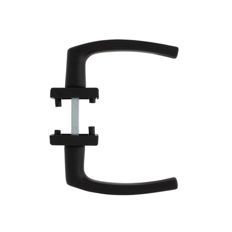 Intersteel Deurklink Denham op rozet aluminium zwart