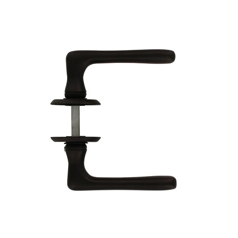 Intersteel Deurklink Trento met ronde rozet mat zwart Intersteel Deurklink Trento met ronde rozet mat zwart