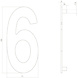 Intersteel Huisnummer 6 hoogte 15 cm RVS/mat zwart Intersteel Huisnummer 6 hoogte 15 cm RVS/mat zwart