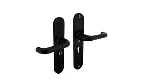 Intersteel Achterdeurbeslag SKG3 55mm kerntrekbeveiliging aluminium zwart Intersteel Achterdeurbeslag SKG3 55mm kerntrekbeveiliging aluminium zwart