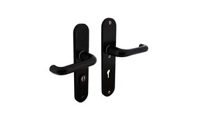 Intersteel Achterdeurbeslag SKG3 72mm kerntrekbeveiliging aluminium zwart Intersteel Achterdeurbeslag SKG3 72mm kerntrekbeveiliging aluminium zwart