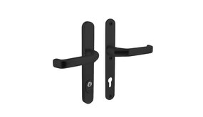 Intersteel Veiligheidsbeslag SKG3 ovaal smal schild kerntrekbeveiliging profielcilincergat 92mm zwart aluminium achterdeurbeslag Intersteel Veiligheidsbeslag SKG3 ovaal smal schild kerntrekbeveiliging profielcilincergat 92mm zwart aluminium achterdeurbeslag