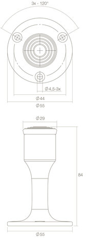 Intersteel Deurstopper recht model messing ongelakt