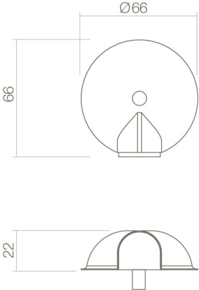 Intersteel Deurstopper bol 65mm met nokken geborsteld RVS