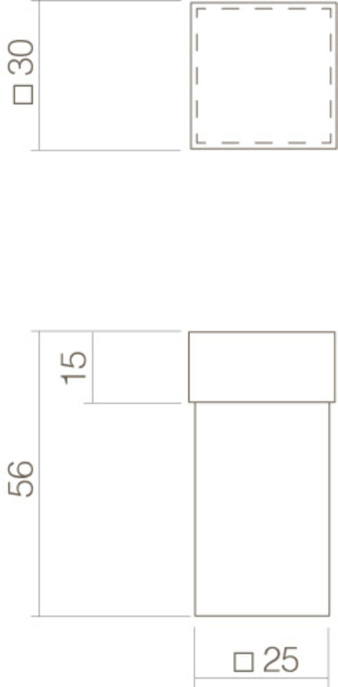 Intersteel Deurstopper vierkant universeel geborsteld RVS Intersteel Deurstopper vierkant universeel geborsteld RVS