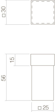 Intersteel Deurstopper vierkant universeel geborsteld RVS Intersteel Deurstopper vierkant universeel geborsteld RVS
