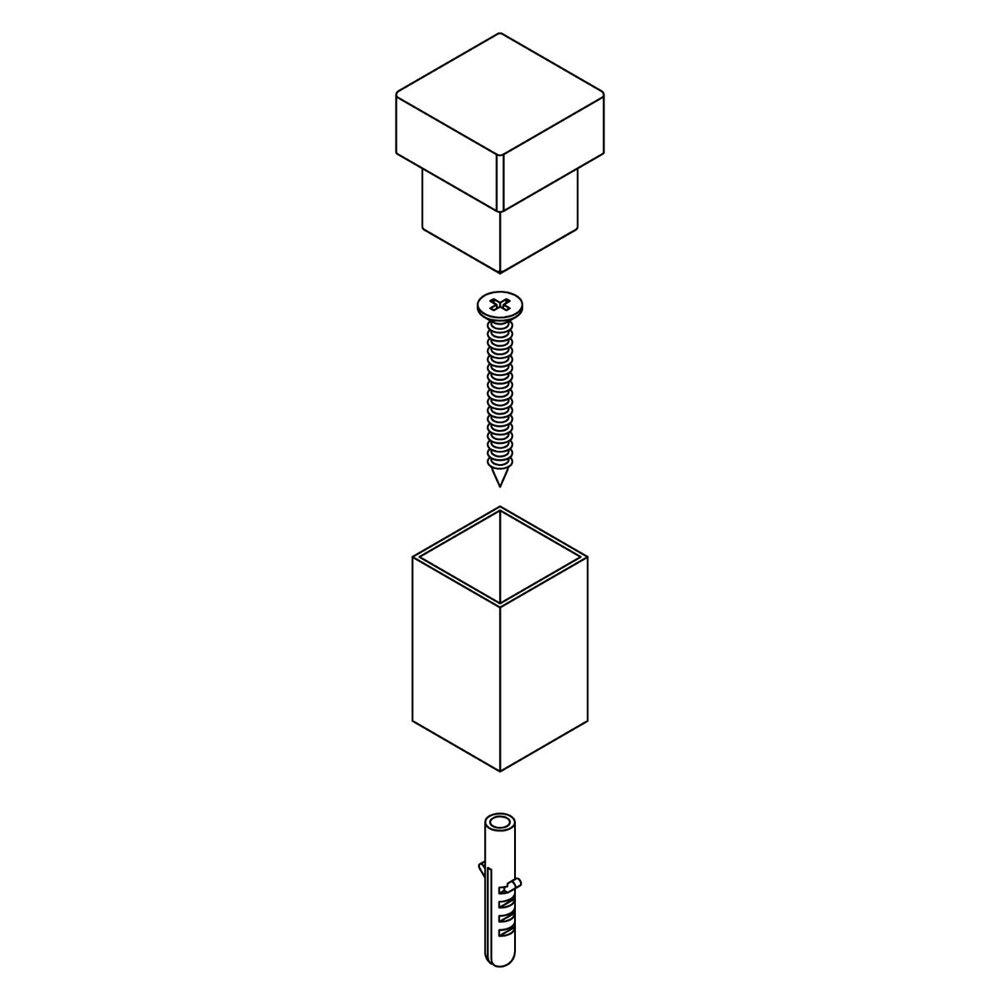 Intersteel Deurstopper vierkant universeel geborsteld RVS Intersteel Deurstopper vierkant universeel geborsteld RVS