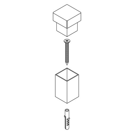 Intersteel Deurstopper vierkant universeel geborsteld RVS Intersteel Deurstopper vierkant universeel geborsteld RVS