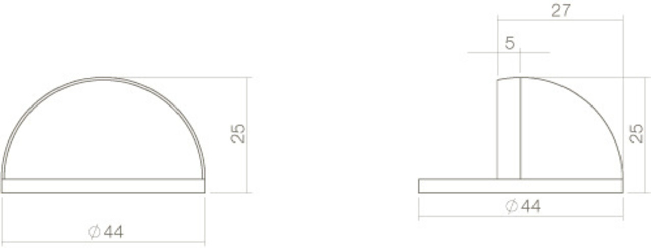 Intersteel Deurstopper bolrond geborsteld RVS Intersteel Deurstopper bolrond geborsteld RVS