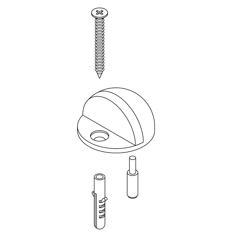 Intersteel Deurstopper bolrond geborsteld RVS Intersteel Deurstopper bolrond geborsteld RVS