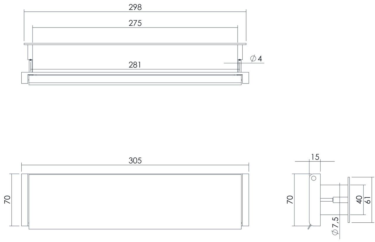Intersteel Brievenbus aluminium-kunststof Intersteel Brievenbus aluminium-kunststof