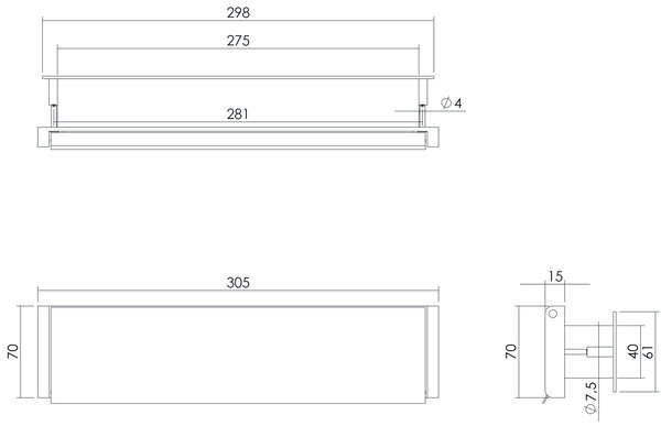 Intersteel Brievenbus aluminium-kunststof Intersteel Brievenbus aluminium-kunststof