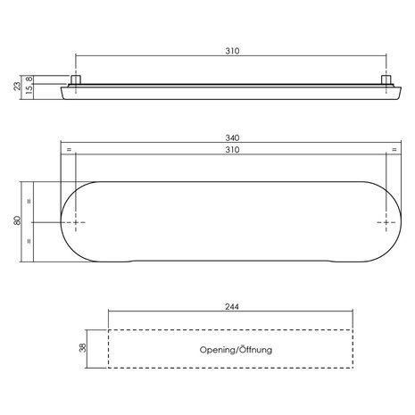Intersteel Brievenbus ovaal verdekt naar buitendraaiend geborsteld RVS Intersteel Brievenbus ovaal verdekt naar buitendraaiend geborsteld RVS