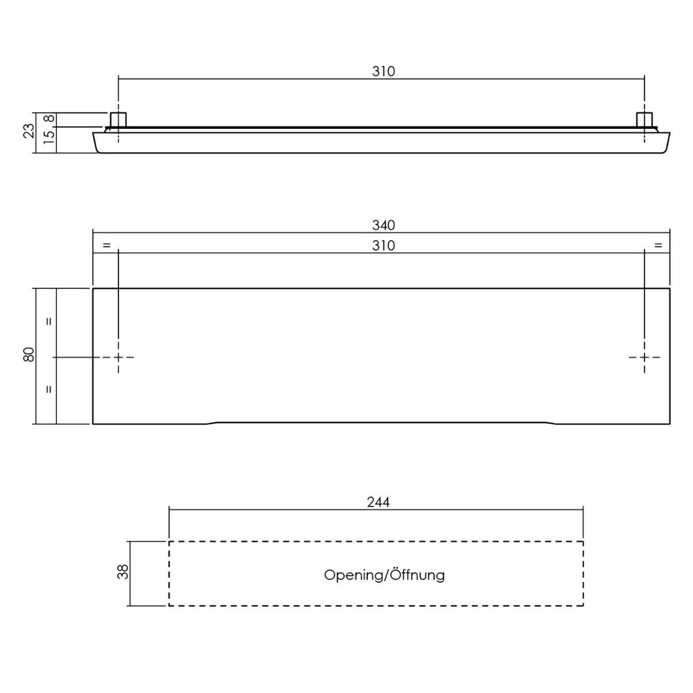 Intersteel Brievenbus rechthoek verdekt buitendraaiend geborsteld RVS Intersteel Brievenbus rechthoek verdekt buitendraaiend geborsteld RVS