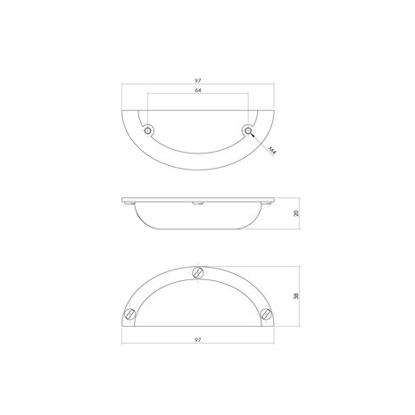 Intersteel Komgreep 97mm oud grijs