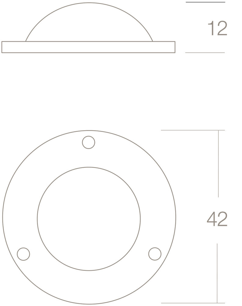 Intersteel Afdekplaatje deurknop oud grijs Intersteel Afdekplaatje deurknop oud grijs