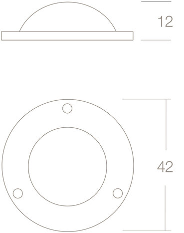 Intersteel Afdekplaatje deurknop oud grijs Intersteel Afdekplaatje deurknop oud grijs