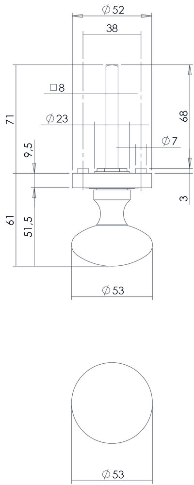 Intersteel Deurknop op rozet oud grijs Intersteel Deurknop op rozet oud grijs