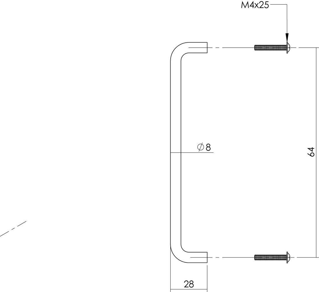 Intersteel Meubelgreep 72mm geborsteld RVS