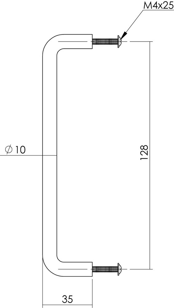 Intersteel Meubelgreep 138mm geborsteld RVS Intersteel Meubelgreep 138mm geborsteld RVS