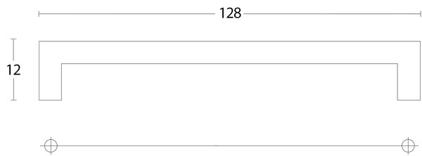 Intersteel Meubelgreep 140mm geborsteld RVS Intersteel Meubelgreep 140mm geborsteld RVS