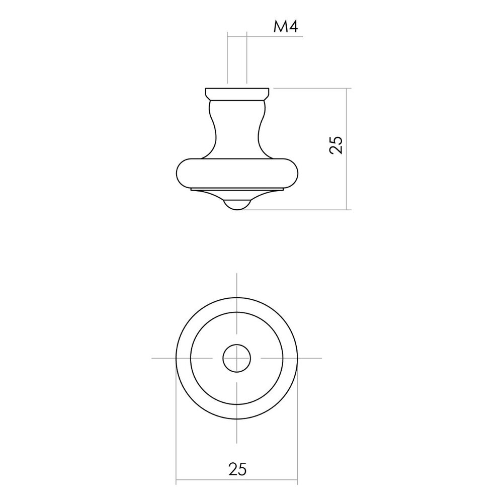 Intersteel Meubelknop 25mm smeedijzer zwart Intersteel Meubelknop 25mm smeedijzer zwart