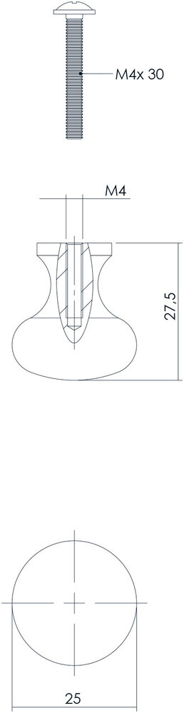 Intersteel Meubelknop 25 smeedijzer zwart Intersteel Meubelknop 25 smeedijzer zwart